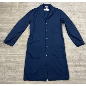 Red Kap Mens Blue Button Front Utility Shirt Jacket Work Casual KP14NVC 34 Reg